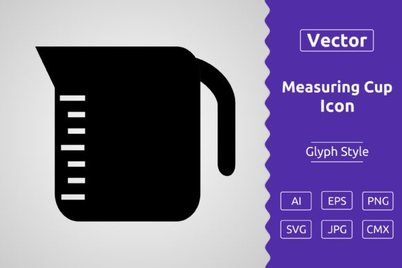 Measuring Cup Glyph Icon for Modern Branding