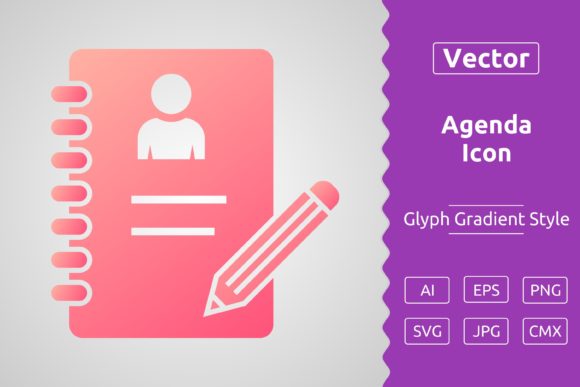 Vector Agenda Gradient Icon