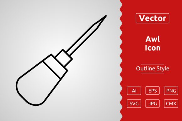 Vector Awl Outline Icon