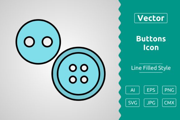 Vector Buttons Filled Outline Icon Graphics