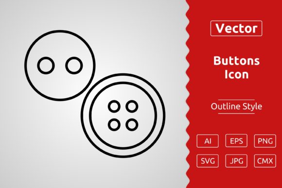 Vector Buttons Outline Icon Graphics