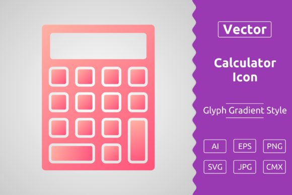 Vector Calculator Gradient Icon Graphics