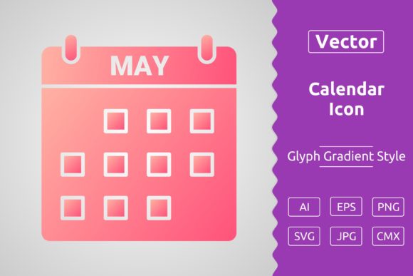 Vector Calendar Gradient Icon Graphics