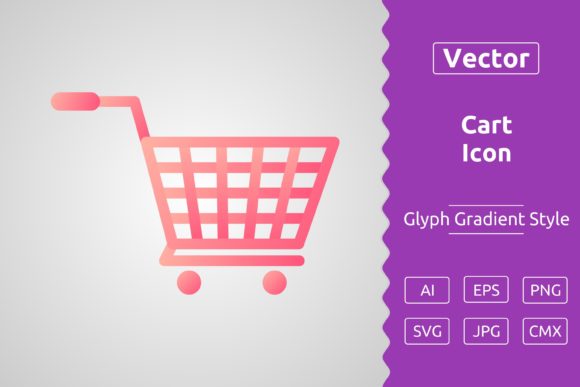 Vector Cart Gradient Icon: A Graphic Design Asset for Modern Branding