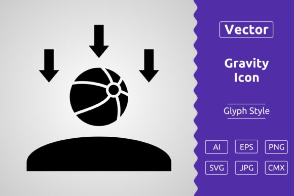 Vector Gravity Glyph Icon Graphics