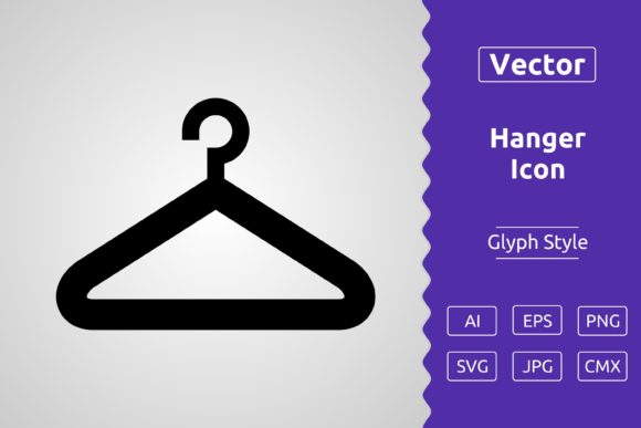 Vector Hanger Glyph Icon Graphics