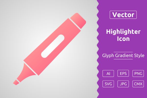 Vector Highlighter Gradient Icon for Modern Branding