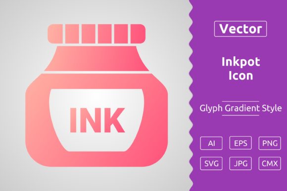 Vector Inkpot Gradient Icon Graphics