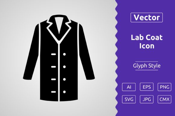 Vector Lab Coat Glyph Icon for Modern Branding
