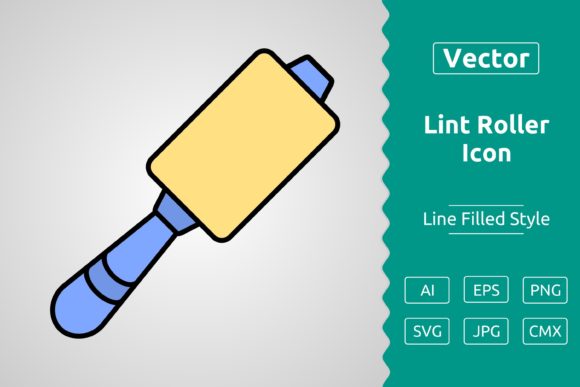 Vector Lint Roller Icon for Modern Graphics