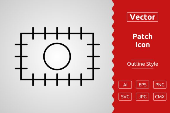Vector Patch Outline Icon Graphics