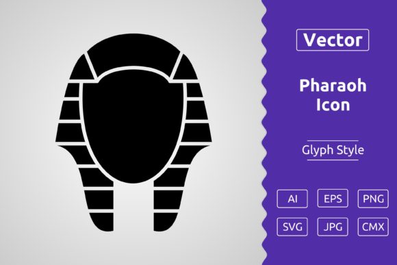 Vector Pharaoh Glyph Icon