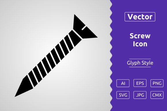 Vector Screw Glyph Icon