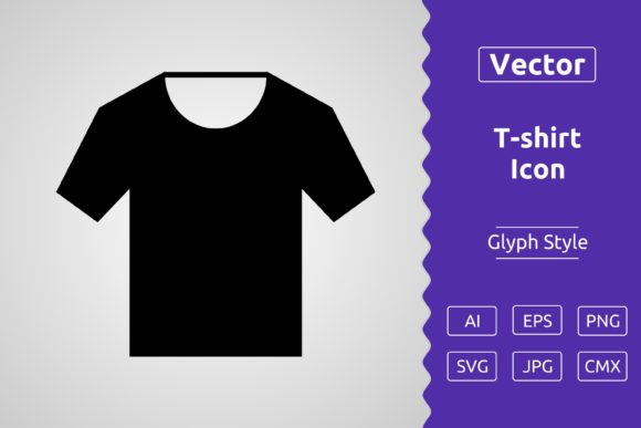 Vector T-shirt Glyph Icon for Modern Design