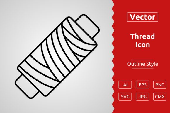 Vector Thread Outline Icon Graphics