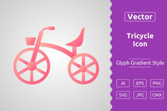 Vector Tricycle Gradient Icon Graphics