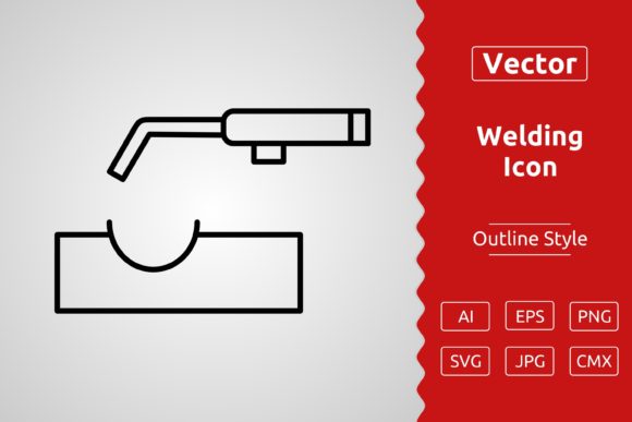 Vector Welding Outline Icon Graphics