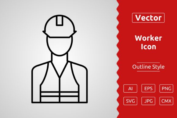 Vector Worker Outline Icon